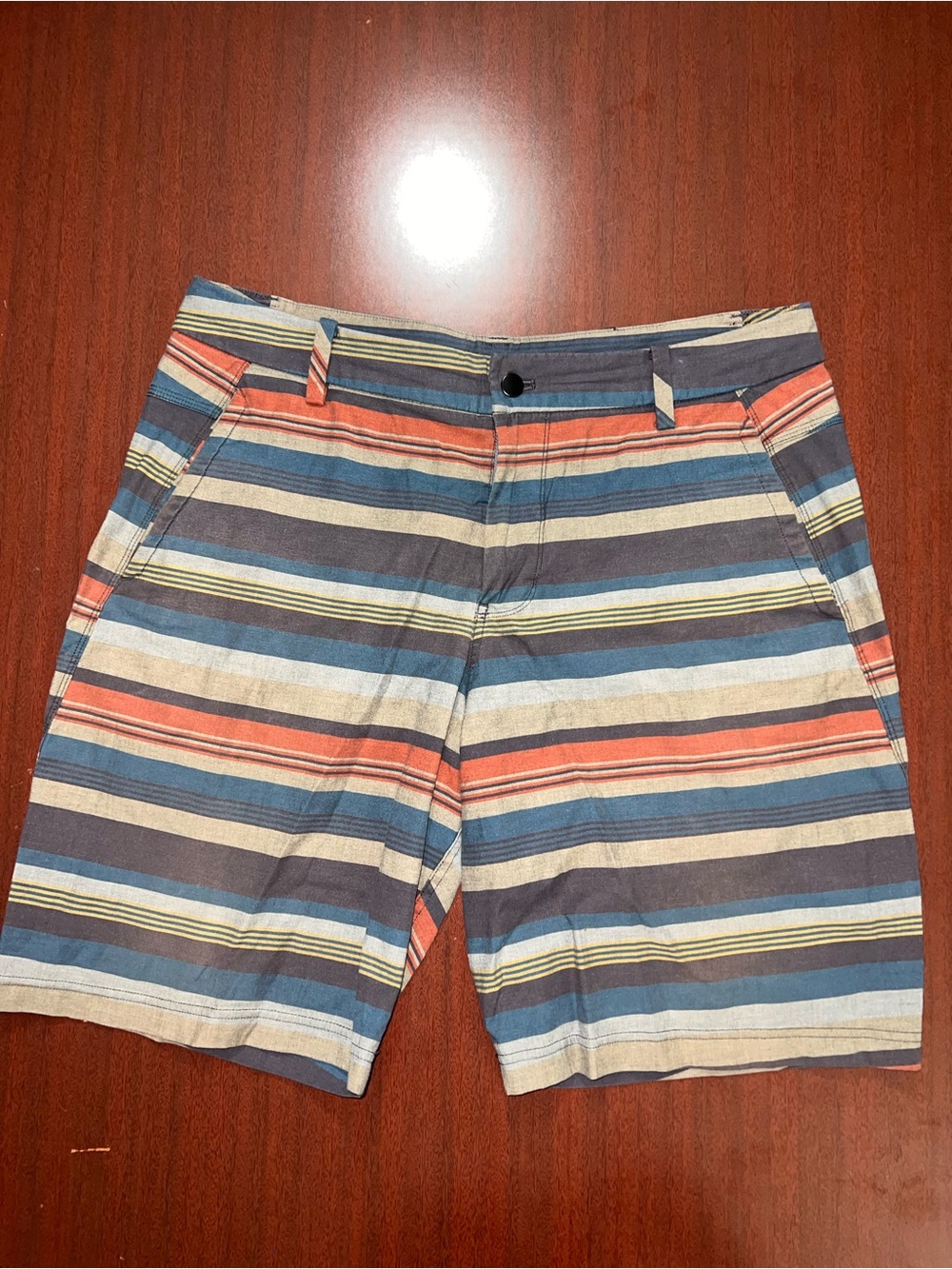 Men's Striped Cotton Shorts - Multicolor